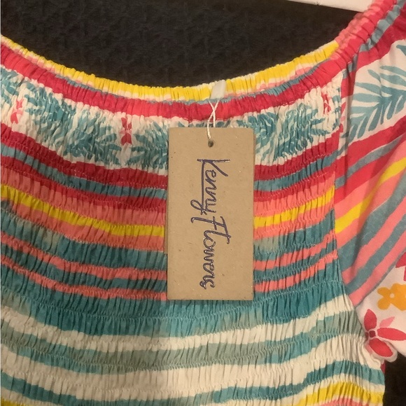 Kenny Flowers Myakoba smocked off-the-shoulder dress. New with tags. Size Small - Picture 3 of 3